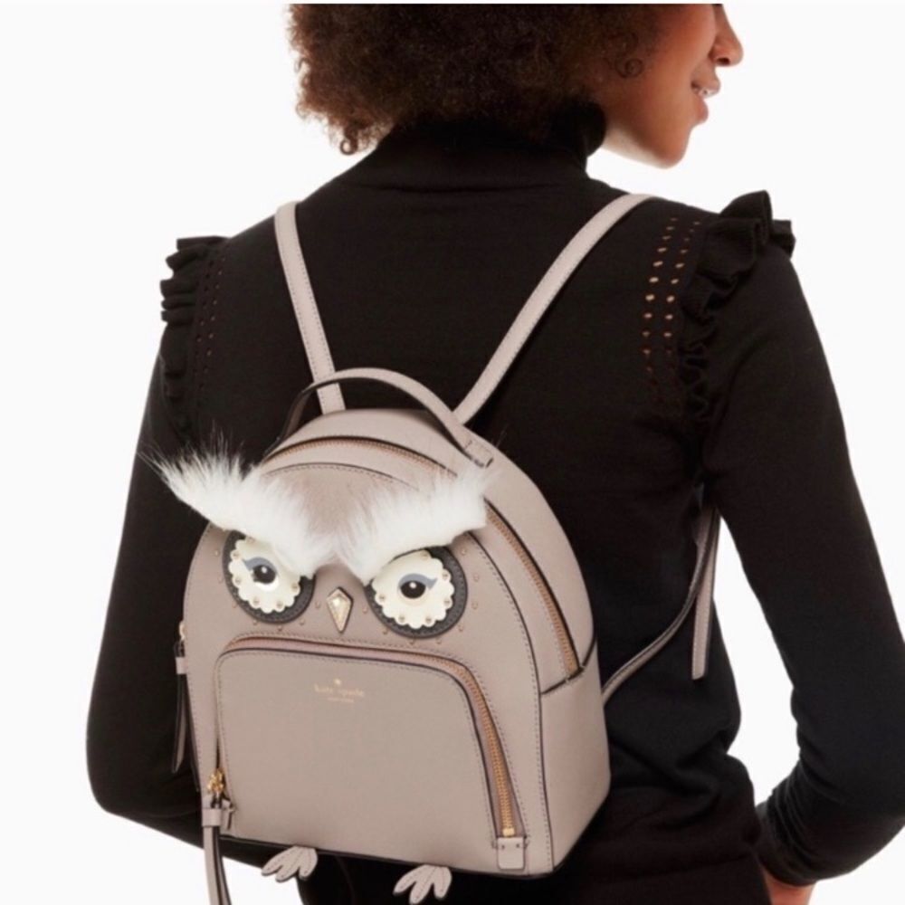 ❤️ kate spade owl leather backpack ❤️